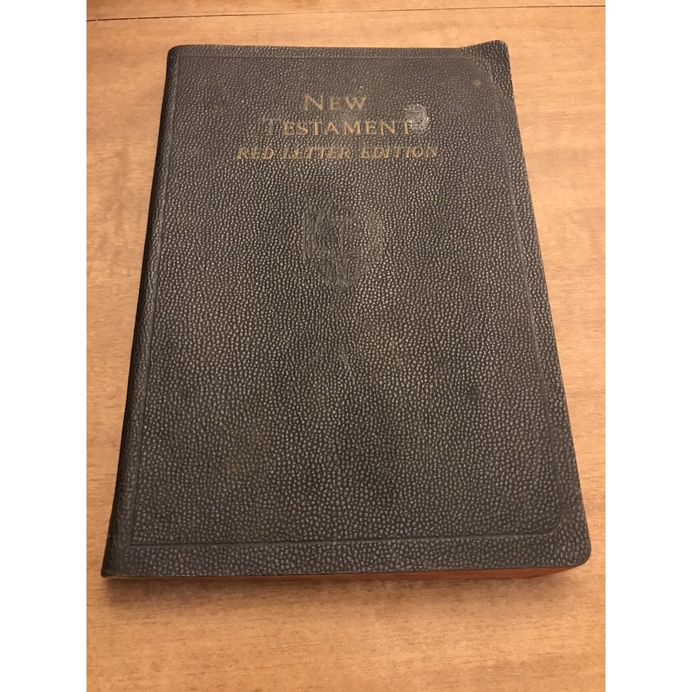 Vintage 1940s New Testament Red Letter Edition Bible World Publishing Co KJV